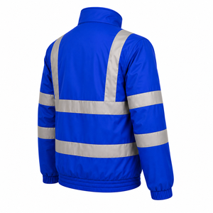 Wholesale Men Workwear <b>Jacket</b> <b>High</b> <b>Visibility</b> Reflective Tape Zipper Pockets <b>Softshell</b> Outerwear Coat Custom Industry <b>Jacket</b> - Product Image 4