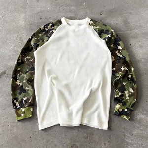 Camiseta Térmica Personalizada para Hombre, Camuflaje, Alta Calidad, 100% Algodón, Tejido Waffle Grueso, Manga Larga - Product Image 1
