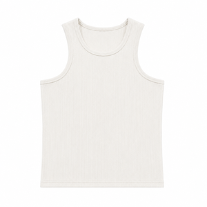 Débardeur côtelé pour homme 100% coton sans manches séchage rapide 380g décontracté athlétique gym - Product Image 6