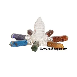 Matita Chakra all'ingrosso Shree Yantra Energy Generator Tool Crystal Crafts pietre naturali Reiki Rocks Feng Shui Energy Generator