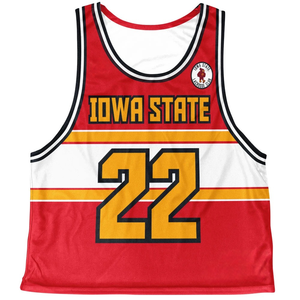 Maillot de basket-ball réversible personnalisé sublimé, sans manches, en maille, uniforme d'équipe, couleur unie, réversible, pour hommes, lacrosse - Product Image 6