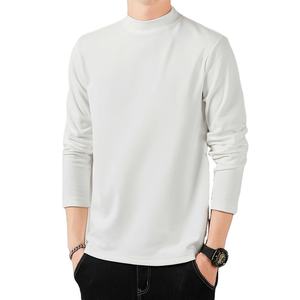 Sudadera de algodón pesado con bordado personalizado para hombre 2025, ropa de calle de lujo, Sudadera con cuello liso para otoño - Product Image 3