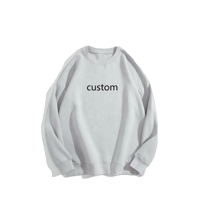 Wholesale Embroidered Printed Loose Oversized Polyester Cotton <b>Crewneck</b> <b>Sweatshirt</b> for <b>Men</b> Customizable Logo Breathable Regular - Product Image 1