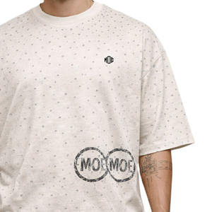 Camiseta Oversize de Algodón con Pedrería Brillante Estilo Urbano para Hombre, Producción de Ropa Personalizada al por Mayor - Product Image 4