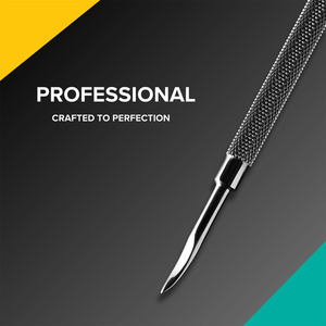 Pousse-cuticules professionnel en acier inoxydable pour manucure et pédicure, double extrémité, nettoyeur d'ongles - Product Image 3