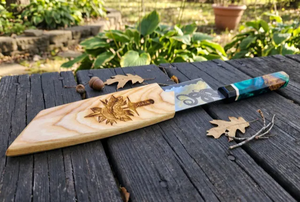 2026 Luxury Handmade Carbon Steel Chef <b>Knife</b> Full Tang Resin Handle <b>Kitchen</b> <b>Knife</b> Factory Supplier - Product Image 5