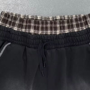 กางเกงขายาวทรงหลวมสไตล์สตรีทแวร์สำหรับผู้ชาย แบบสั่งทำจากโรงงาน ทรงตรง ขากว้าง เอวสองชั้น - Product Image 4