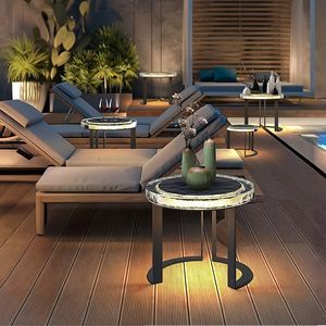 Tavolo da Giardino con Illuminazione Automatica, Tavoli Eleganti con Funzione di Illuminazione Premium - Product Image 5