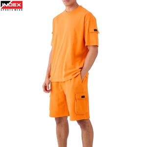 Conjunto de Camiseta y Pantalones Cortos Deportivos para Hombre, Ropa de Gimnasio, Traje Deportivo Transpirable para Verano, Fabricante con Logotipo Personalizado - Product Image 1