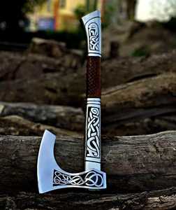 Hache de camping artisanale de haute qualité, hache à manche en acier à haute teneur en carbone, fournie directement par l'usine pour le camping - Product Image 5