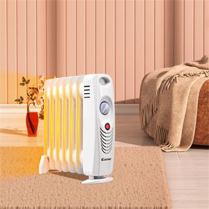 Chauffage compact à bain d'huile 700W, chaleur par convection à 360 degrés, multiples protections de sécurité, poignée de transport facile pour usage intérieur US UK - Product Image 5