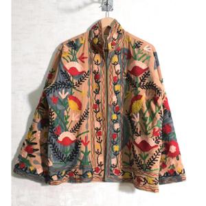 <b>Women</b>’s Boho Suzani Embroidered Cotton <b>Jacket</b> Handmade Ethnic Wear Coat - Product Image 3