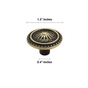 Vintage Brass Cabinet Knob for Wardrobe Cupboard <b>Kitchen</b> Drawer <b>Decorative</b> Pull Handle - Product Image 2
