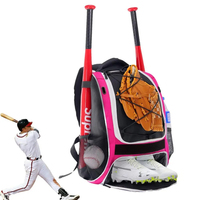 Sac à dos de baseball personnalisé grande capacité avec compartiment à chaussures, sac de baseball cadeau pour adultes avec crochet de fixation, capacité de 4 bâtons de tee-ball, fabricant