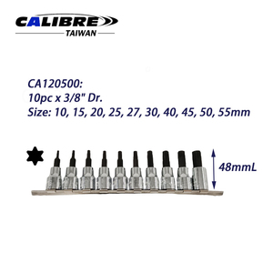Juego de llaves de vaso Torx de TAIWAN CALIBRE de 1/4", 3/8" o 1/2" (estilo corto o largo) - Product Image 3