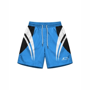 Conjunto de Primavera Personalizado para Hombre: Chaqueta con Cuello Vuelto y Bloques de Color, Pantalones Cortos con Cremallera, Ropa Exterior Transpirable de Poliéster, Cortavientos para Equipo - Product Image 2