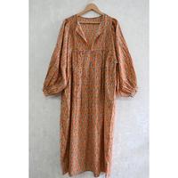 Robe artisanale en coton imprimé au bloc pour femme, tenue d'été bohème en tissu naturel léger et respirant