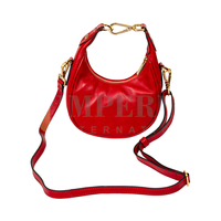 Nouveauté 2026 – Sac bandoulière mini en cuir pleine fleur rouge avec chaînes et fermeture éclair – Haute qualité, élégant et tendance pour femme