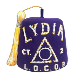 Gorro Masónico Personalizado y Duradero con Corona Verde y Diseño de Estrella con Pedrería, Bordado a Mano en Fieltro/Terciopelo, Servicio OEM, Regalia - Product Image 1
