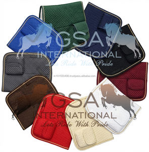 Silla de montar de estilo inglés para salto y doma, 100% algodón, forro polar, acolchado diagonal con bolsillo lateral para equitación - Product Image 6