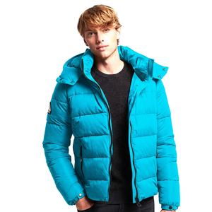 Chaqueta de Invierno para Hombre con Capucha, Color Negro Sólido, Resistente al Viento, con Cierre, Estilo Casual, Frente de Lona, Relleno de Algodón Ecológico, Corte Regular - Product Image 6