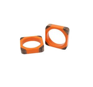 Ensemble de 4 anneaux de serviette en résine artisanale luxueuse 2025, designs uniques, couleurs vibrantes, écologiques, durables, élégants pour la salle à manger - Product Image 5