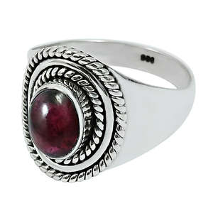 Best Selling Handmade Pretty Natural <b>Garnet</b> Gemstone <b>Ring</b> In 925 Sterling <b>Silver</b> IGI Certified Boho Jewelry At Reasonable Price - Product Image 1