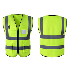 เสื้อกั๊กสะท้อนแสงแบบมองเห็นได้ชัดเจน ANSI Class 1 EN ISO 20471 Class 2 ไฟ LED กันน้ำ สำหรับทำงาน มีหลายกระเป๋า ผลิตจากโพลีเอสเตอร์ตาข่าย เพื่อความปลอดภัย - Product Image 2