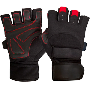 Men and Women's Workout <b>Gloves</b> for Gym Training <b>Weight</b> Lifting and Exercise PU Material with Palm Support and Protection - Product Image 4
