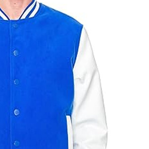 logo Design Varsity <b>Jackets</b> Custom Unisex <b>Baseball</b> <b>Jacket</b> <b>Men</b> Casual Plain Cotton Letterman Winter - Product Image 3