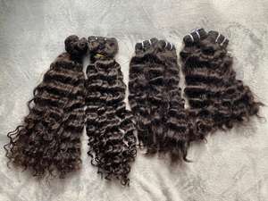 Extensions de Cheveux Ondulés Double Vierge Super Remy Extrémités Épaisses Bundle de Cheveux Humains Bruts de Haute Qualité - Product Image 2