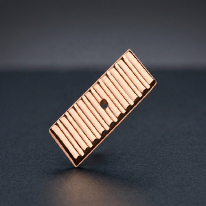 Pomo de latón de diseño moderno con placa trasera rectangular, herraje duradero para muebles, acabado pulido en oro brillante, para tiradores de gabinetes - Product Image 6