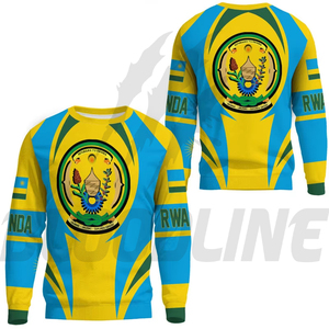 Sudadera con Bandera Nacional de Ruanda de BLOODLINE INTERNATIONAL, Unisex para Adultos, Transpirable, de Poliéster, con Estampado por Sublimación, Amarillo, Verde, Azul - Product Image 6