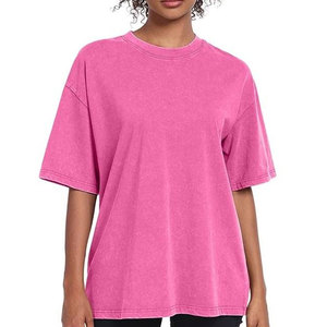 T-shirt femme délavé style décontracté, qualité supérieure, directement de l'usine, idéal pour le quotidien - Product Image 1