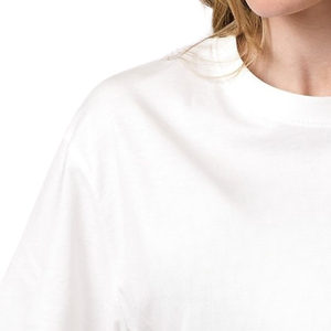 <b>Women's</b> <b>White</b> Regular Fit Boyfriend T-<b>Shirt</b> Soft Cotton Crew Neck <b>Short</b> <b>Sleeve</b> Quick Dry Summer Casual Streetwear Fashion Top - Product Image 4