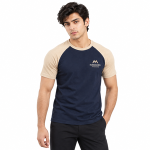 Camiseta Deportiva de Algodón 100% para Hombre, Cuello Redondo, Corte Holgado, Estilo Raglán, Lavado Ácido, Secado Rápido, Transpirable, Personalizable, Alta Calidad - Product Image 1