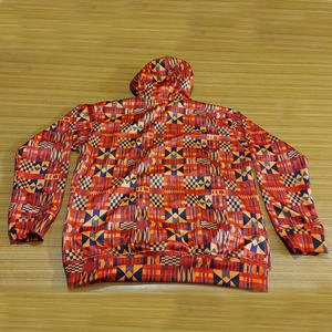 Sweat à capuche unisexe imprimé africain sublimé, motif Kente, streetwear tendance, polyester premium, vêtements décontractés, OEM ODM - Product Image 4