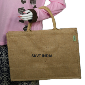 Sac en jute tendance avec longue poignée et fermeture éclair, écologique et réutilisable, grande capacité pour les activités de plein air et les voyages - Product Image 2