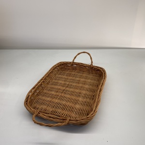 ถาดหวายพร้อมที่จับเครื่องใช้ในครัวอุปกรณ์ตกแต่งบ้านเสิร์ฟผลไม้และอาหาร - Product Image 4