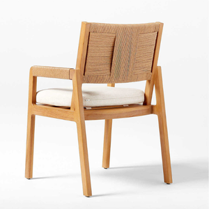 Silla de Comedor de Diseño de Lujo con Respaldo, Estilo Moderno y Estructura de Madera de Teca para Muebles del Hogar - Product Image 5