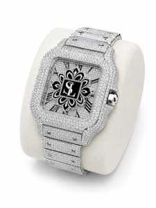 Montre en alliage de quartz et diamant de 43 mm pour homme, avec cadran en verre - Montre élégante et tendance en provenance d'Inde, directement de l'usine - Product Image 5