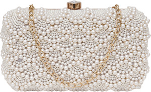 Bolso de mano de lujo adornado con perlas para novia, bolso de fiesta de noche de boda Unisex, cadena de oro, tamaño personalizado hecho a mano a la moda - Product Image 2