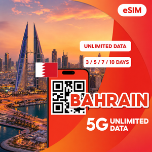 Tarjeta SIM de viaje para Baréin con datos ilimitados por 3/5/7/10 días, internet móvil 4G/5G, código QR, configuración fácil, entrega por correo electrónico - Product Image 1