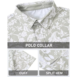 Chemises pour hommes grande taille couleur unie, sublimation, 100% coton tricoté, respirant, anti-plis, séchage rapide, personnalisable - Product Image 5