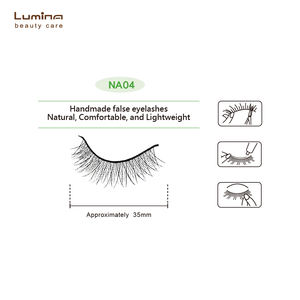 Faux cils faits main de haute qualité, styles naturels, 10 paires, coton/nylon/fibre synthétique, auto-adhésifs, réutilisables, effet 3D - Product Image 2