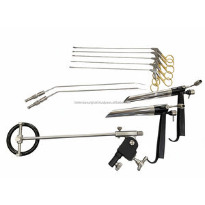 ENT Direct Laryngoscopy Manual Fiber <b>Optic</b> Rigid Laryngoscope Surgical Set 10 PCS for ENT Direct Laryngoscopy Micro Laryngeal - Product Image 1