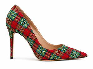 Escarpins à talons hauts en tartan écossais pour femmes – Chaussures à talons aiguilles à carreaux tendance pour événements formels - Product Image 3