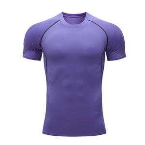 T-shirt de sport à manches courtes, coupe classique, séchage rapide, en polyester/coton, imprimé en sérigraphie, pour homme, entraînement en plein air - Product Image 3