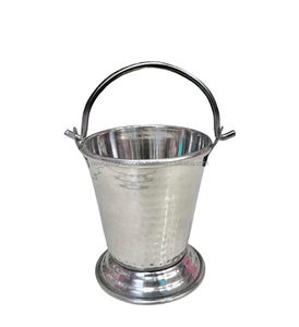 Juego de Servidores de Curry de Acero Inoxidable Martillado Tradicional al por Mayor, Cubo Balti, Olla Handi, Vajilla para Comedor de Hotel - Product Image 4