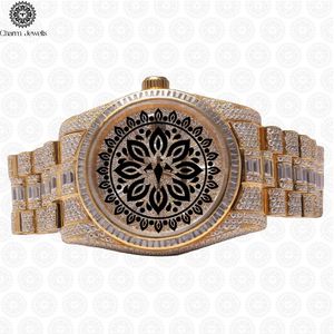 Montre mécanique de luxe pour homme en acier inoxydable Charm Jewells, boîtier analogique 40 mm, cadran 20 mm, bracelet à bouton poussoir, fermoir caché, 10 bars - Product Image 1